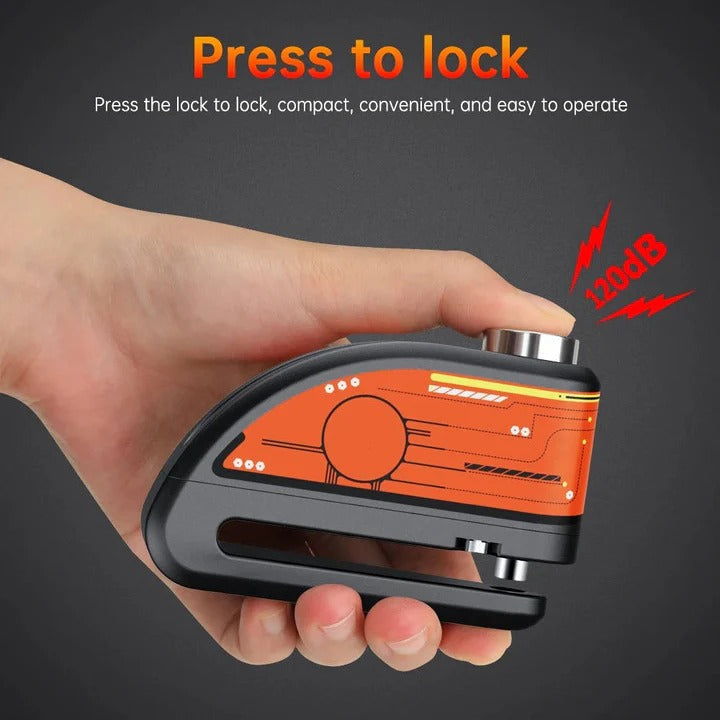Anti-Theft Motorcycle Brake Lock with Alarm System