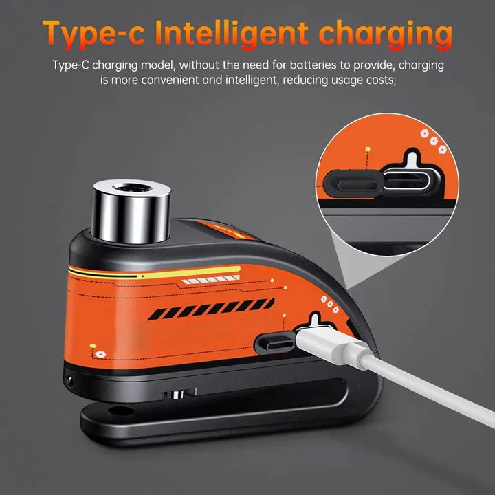 Anti-Theft Motorcycle Brake Lock with Alarm System