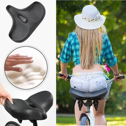 Comfortable Cushioned Bike Seat with Back Support