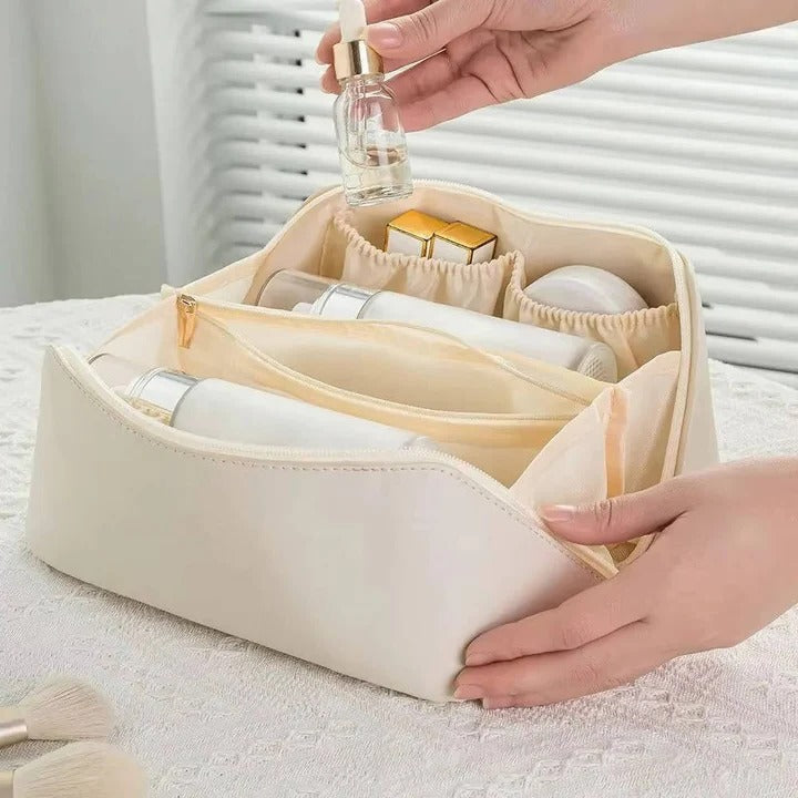 Large Cosmetic Storage Pouch with Many Pockets