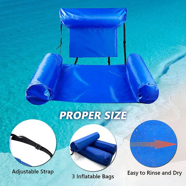Comfortable Pool Float with Back Support and Cup Holder