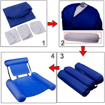 Comfortable Pool Float with Back Support and Cup Holder
