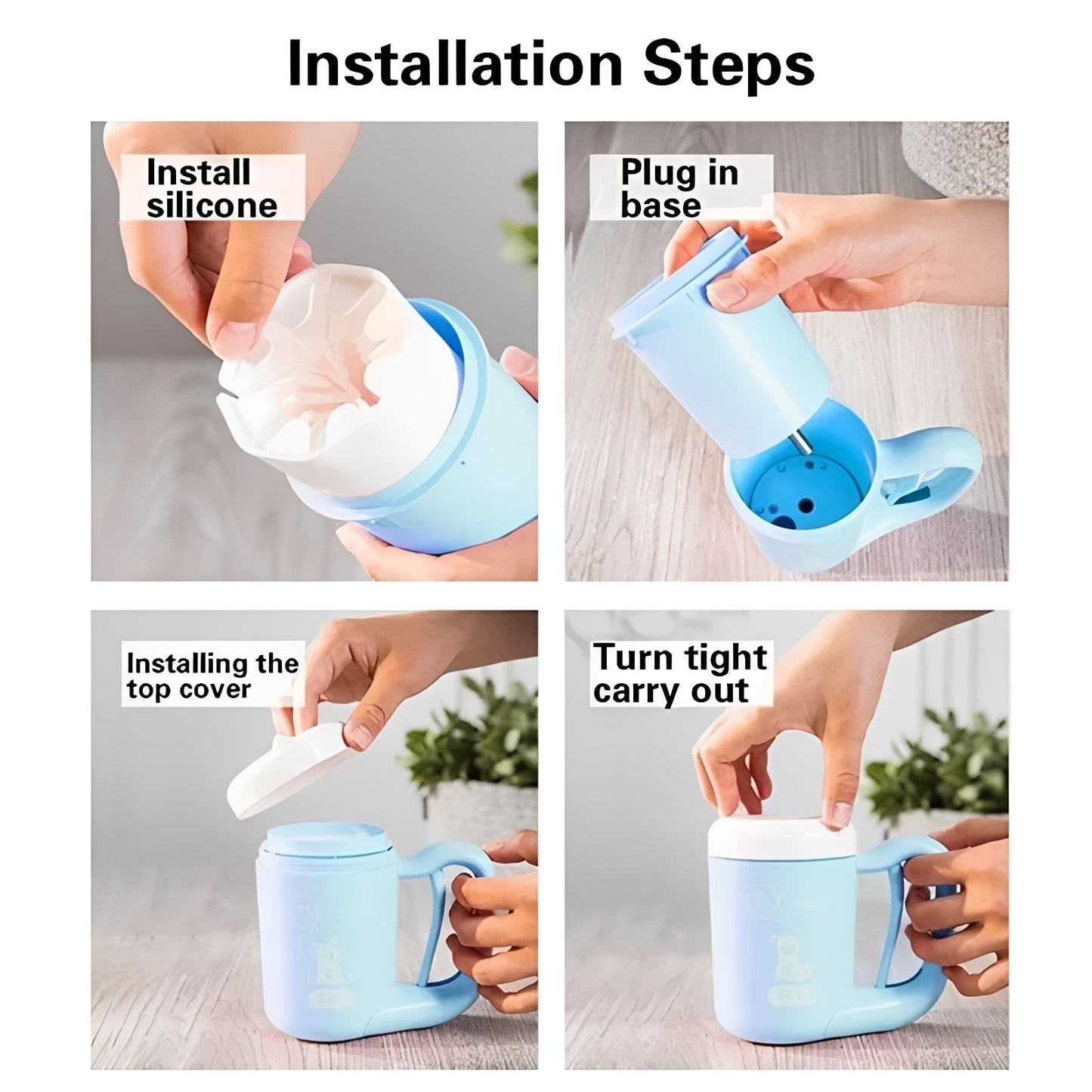 Easy Clean Dog Paw Washer with Soft Bristles
