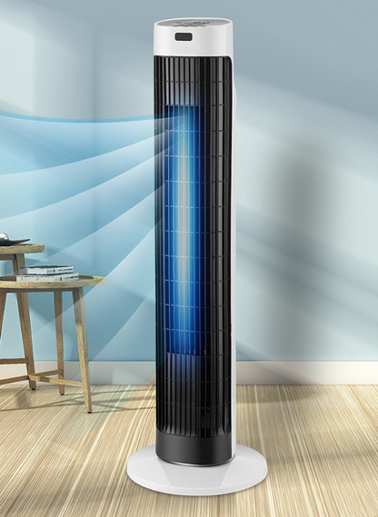 Tower Fan Bladeless Design with Remote | Quiet Oscillating Air Circulator 3-Speed Settings 12-Hour Timer LED Display | Safe Cooling for