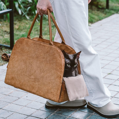 Eco-Friendly Pet Travel Bag Carrier with Expandable Space | Stylish Design for Safe Adventures
