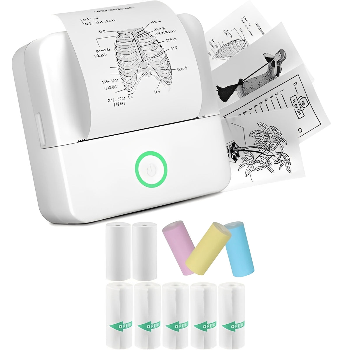 Wireless Compact Photo Sticker Printer with Bluetooth
