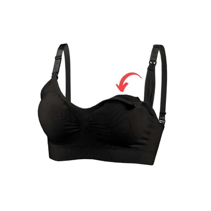Hands-Free Pumping Nursing Bra with Front Access for Breastfeeding Moms – Wireless Support & Universal Flange Compatibility