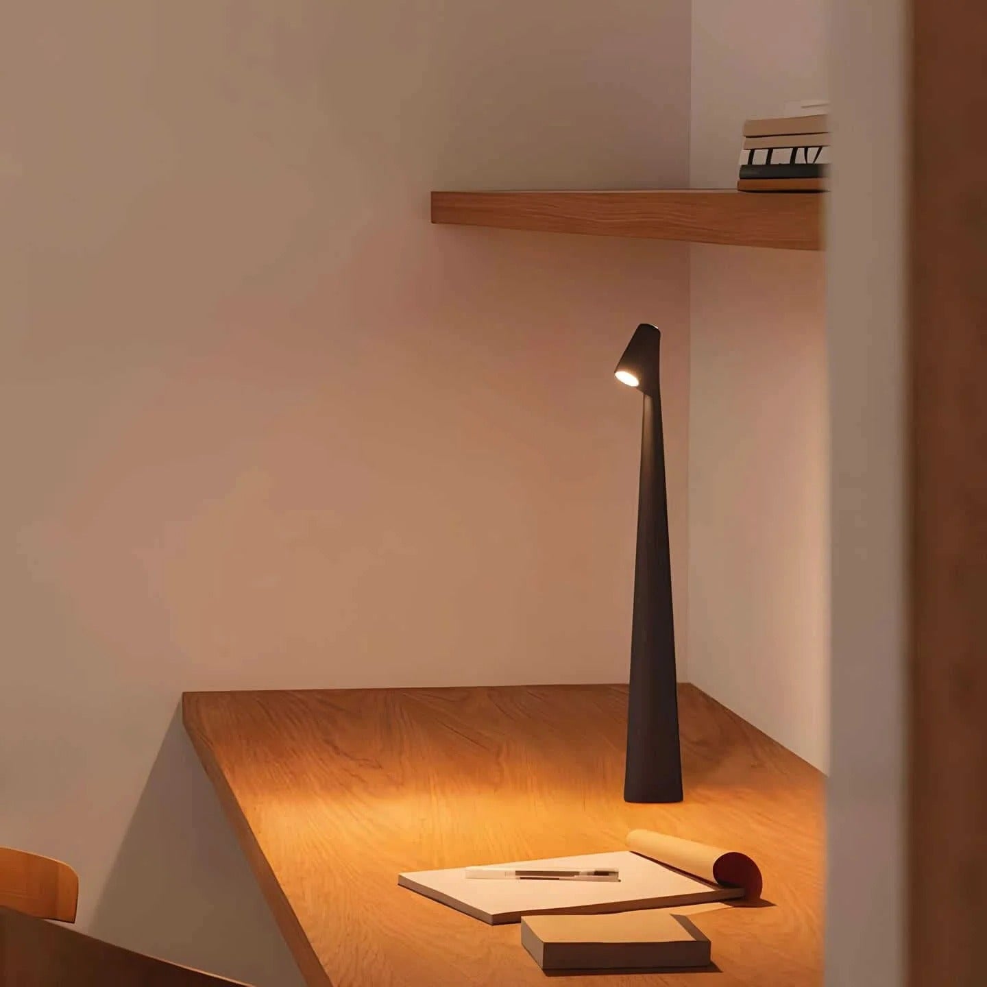 Portable Metal Office Lamp with Adjustable Brightness and USB Port