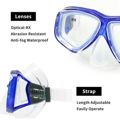 Durable Dive Mask with Flexible Rubber Strap