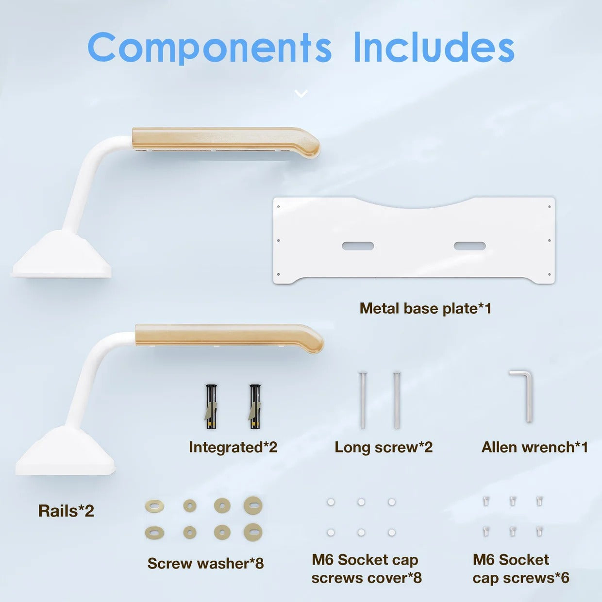 Sturdy Bathroom Grab Bar with Support Handles