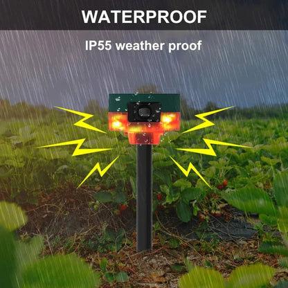 Outdoor Motion Activated Animal Deterrent with Wide Coverage