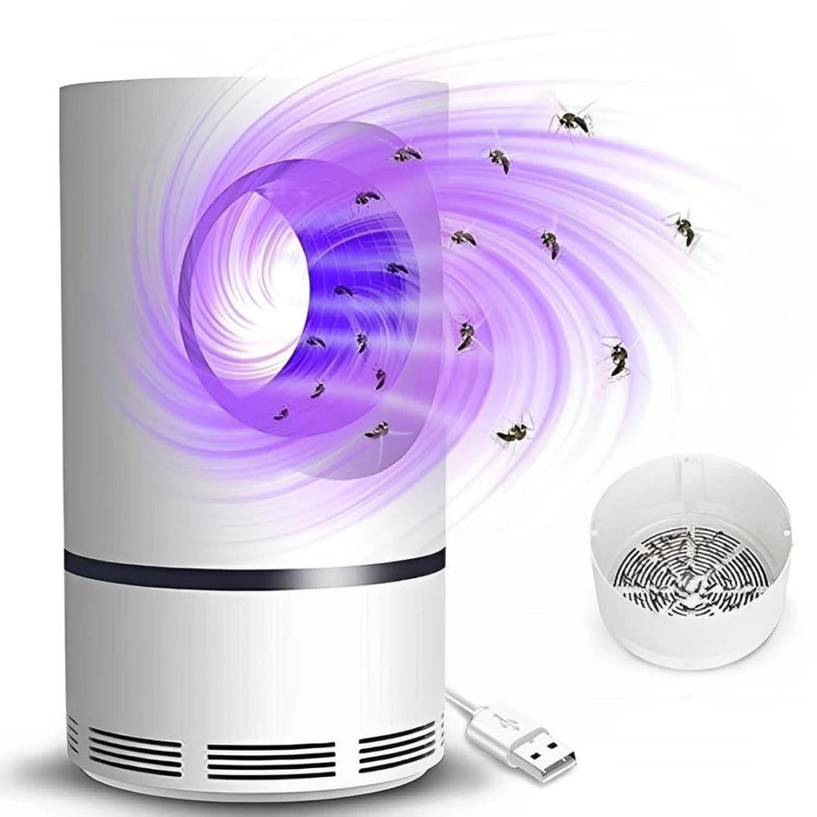 USB Mosquito Trap with UV Light – Quiet Bug Zapper for Home Bedroom Patio – Safe Flying Insect Catcher for Indoor Outdoor Use