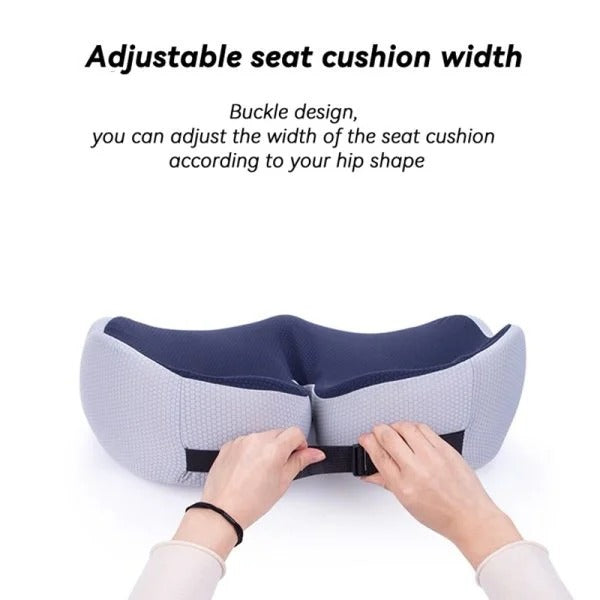 Memory Foam Seat Cushion with Tailbone Cutout for Office Chair, Car & Wheelchair – Ergonomic Support for Lower Back & Hip Pain Relief