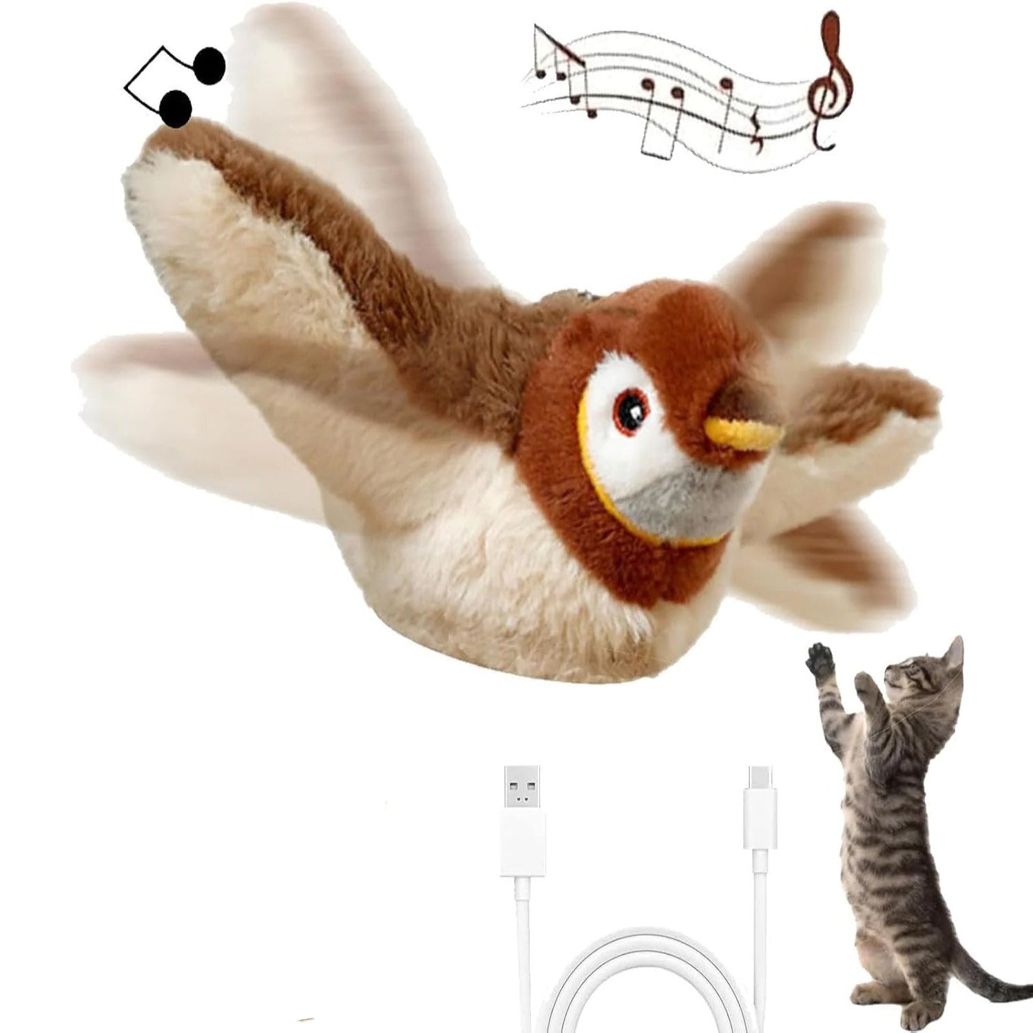Fun Interactive Cat Toy with Feather Teaser - Ortekor