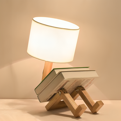 Modern Floor Lamp with Built-In Wood Shelf for Reading & Storage | Space-Saving Design for Living Room, Bedroom & Home Office | White &