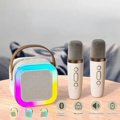 Portable Karaoke System with Bluetooth and Microphone