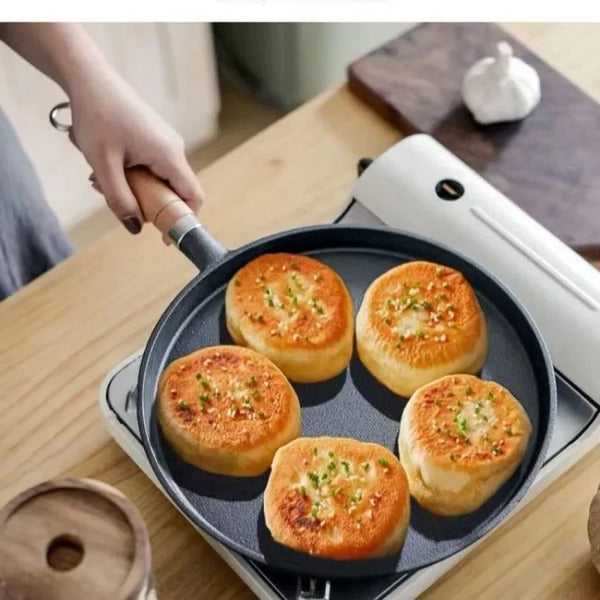 Durable Iron Crepe Skillet for Gas and Electric Stoves