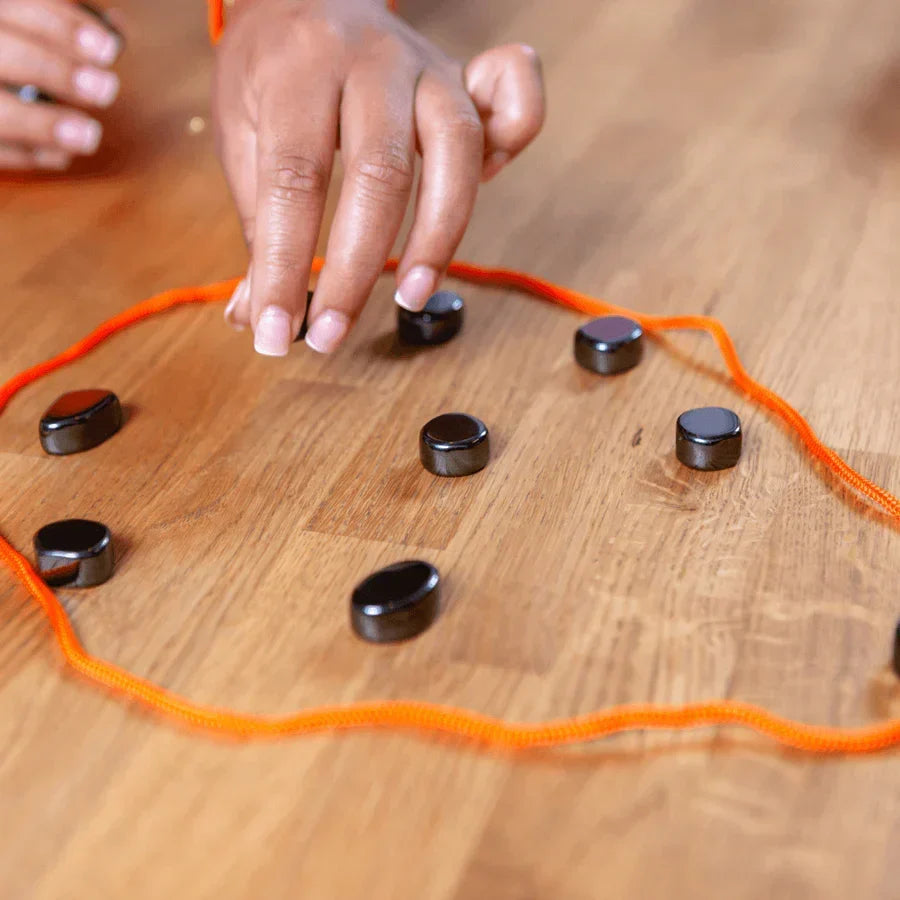 Strategy Magnet Placement Game for Kids and Adults – Screen-Free Family Fun with Magnetic Pieces and Cord – Builds Focus, Fine Motor Skills,