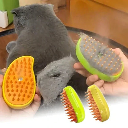 USB Rechargeable Cat & Dog Grooming Comb with Gentle Vapor Technology for Shedding & Detangling | Pet Brush for Cats Dogs Small Animals | An