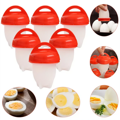 Shell-Free Silicone Egg Poacher Cups for Boiled Eggs, Poaching, Meal Prep | Food-Grade BPA-Free Kitchen Accessory