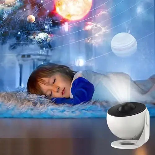 Space Projector Night Light with 13 Interchangeable Disks Galaxy Stars Planets for Bedroom Ceiling Walls Kids Room Decor USB Powered