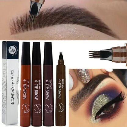 Precision Tip Brow Pencil Long-Lasting Waterproof Makeup for Natural Fuller Arches Microblading Effect