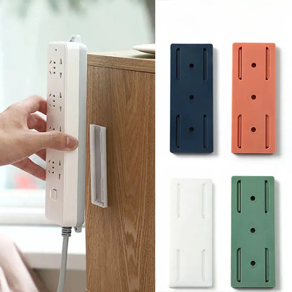 Adhesive Power Strip Holder Wall Mount Organizer Cable Management System for Router Modem Home Office 10-Pack