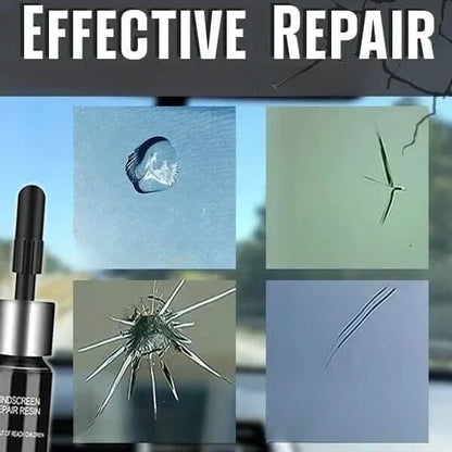 Windshield Crack Repair Kit DIY Auto Glass Chip Fix Tool for Car Window Home Clear Resin Adhesive System