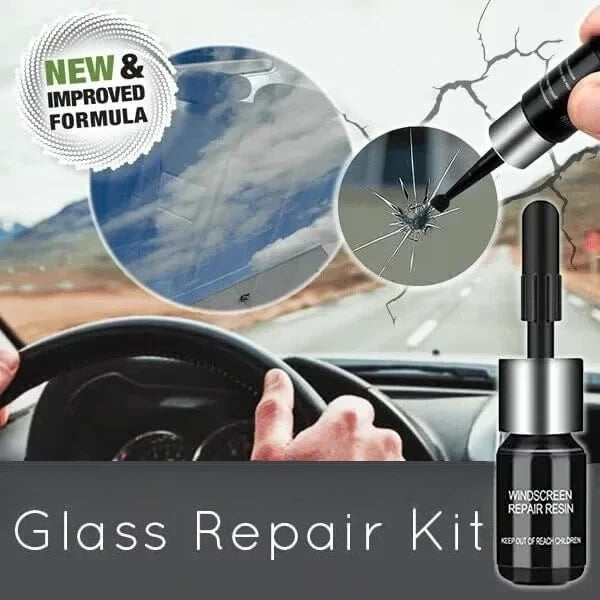 Windshield Crack Repair Kit for Auto Glass and Home Windows DIY Chip Fix Resin Sealer Stops Spreading Damage Car Truck Automotive