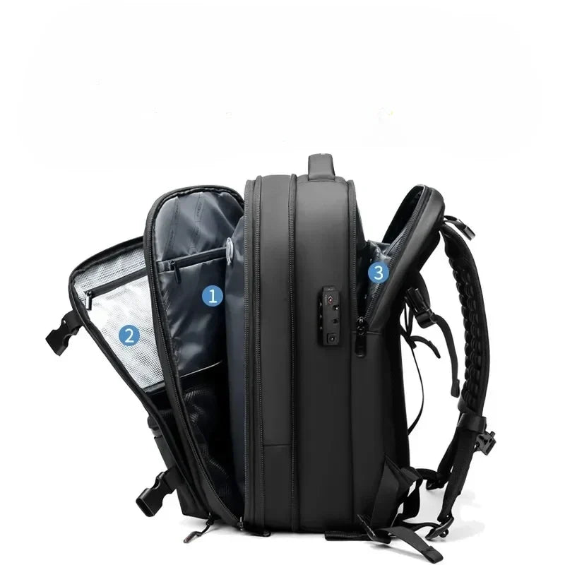 Space-Saving Vacuum Backpack with Built-In Compression System for Travel, Camping & Weekend Trips