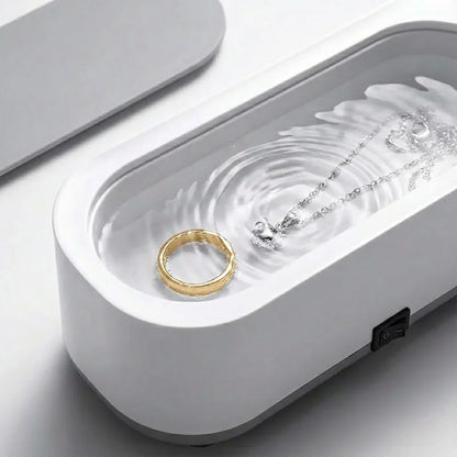 Portable Ultrasonic Jewelry Cleaner for Rings Watches Glasses Eyeglasses Makeup Brushes Small Items Deep Cleaning Machine Sonic Wave