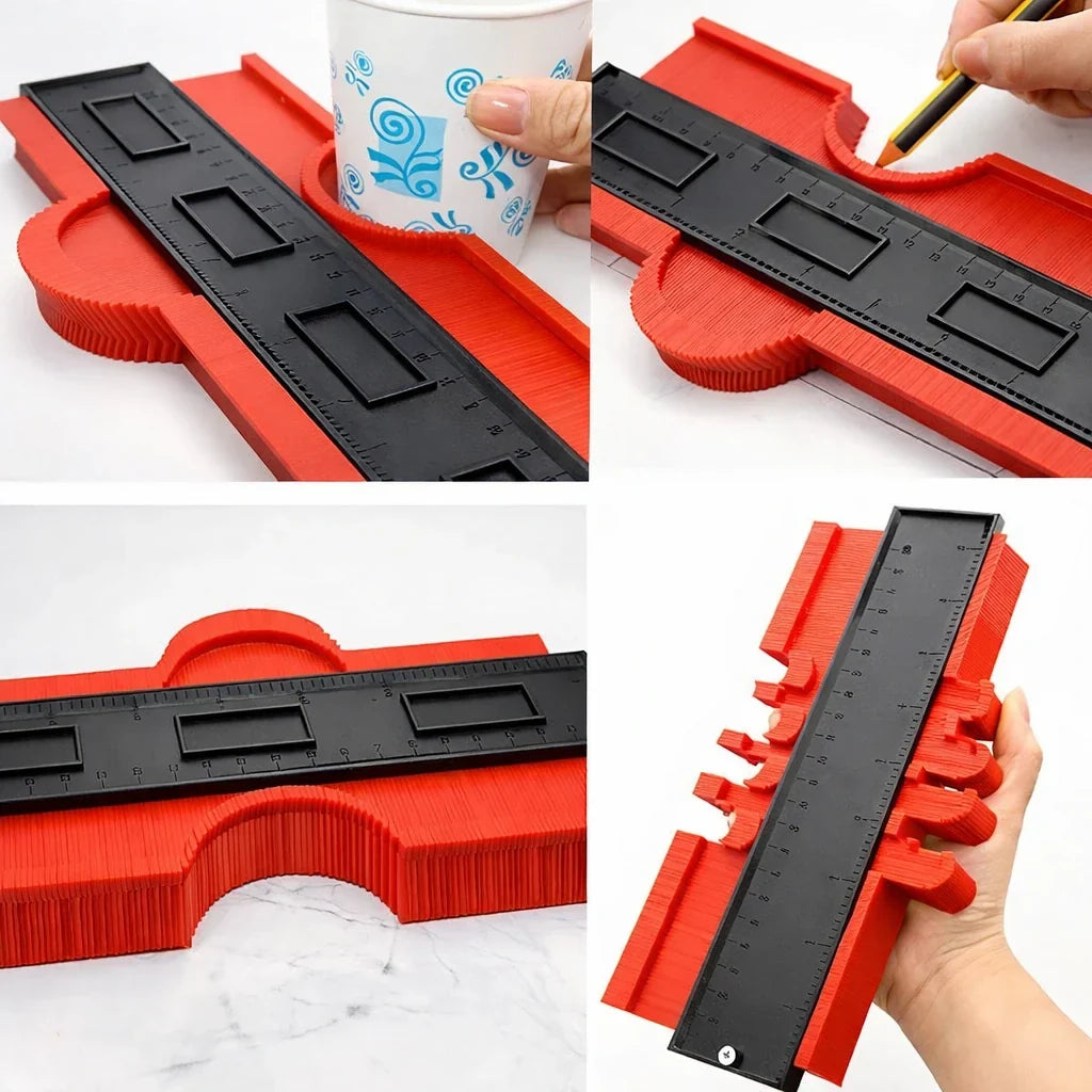 Profile Duplicator Tool for Laminate, Tile & Trim – Plastic Template Maker with Locking Pins for Woodworking & Flooring – DIY Layout Guide f