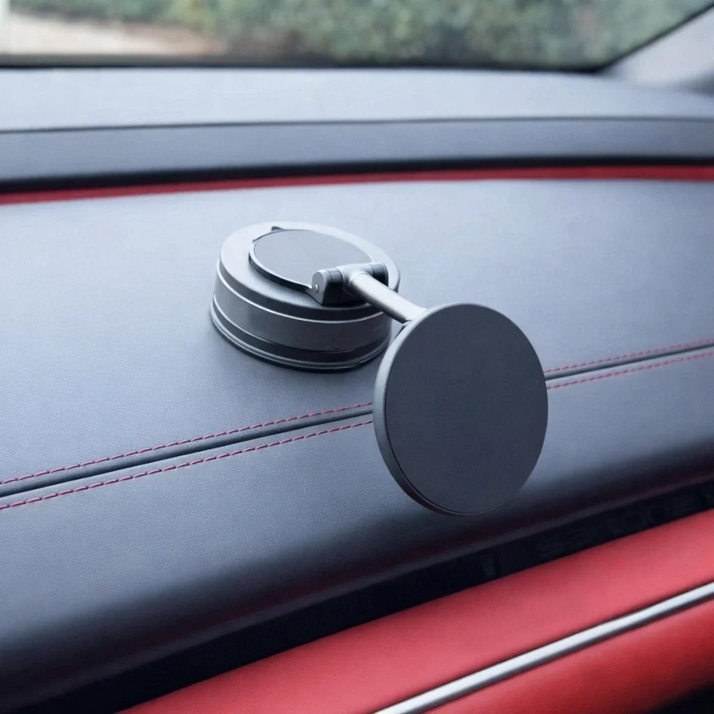 Dashboard Cell Phone Mount with 360° Rotation and Vacuum Grip for Car Windshield Navigation Hands-Free Viewing