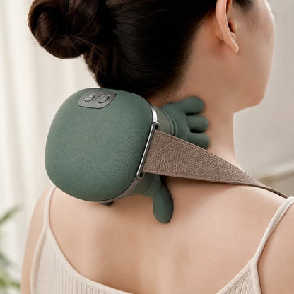 Electric Shiatsu Neck Massager with Heat for Shoulders and Trapezius – Hands-Free Kneading Relief for Office Workers, Gamers, and Home Relax