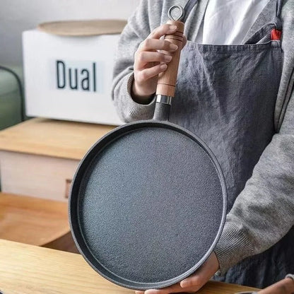 Durable Iron Crepe Skillet for Gas and Electric Stoves