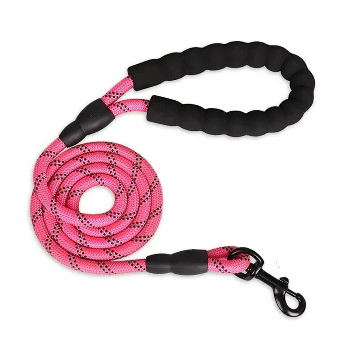 Comfortable Grip Dog Leash with Reflective Safety Line - Ortekor