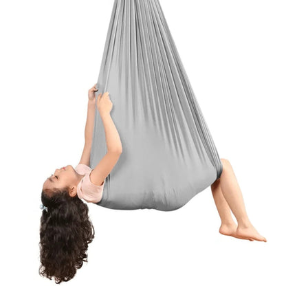 Pod Hanging Chair Cocoon Seat 39 in × 110 in All-Weather Fabric for Kids Adults Indoor Outdoor Garden Bedroom Patio Relaxation Hammock Swing