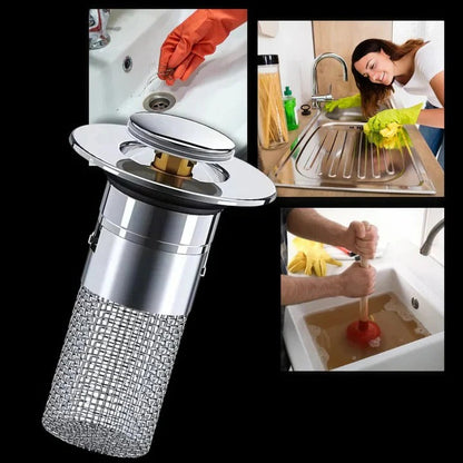Easy Install Sink Plug with Soft Seal and Strainer