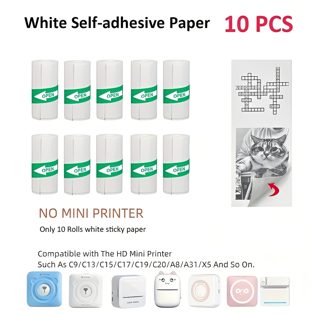 Wireless Compact Photo Sticker Printer with Bluetooth