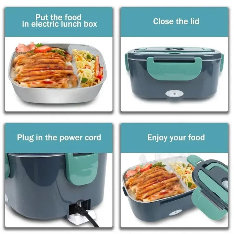 Compact Reheating Lunch Box for Car and Home