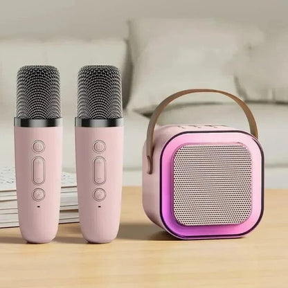 Portable Karaoke System with Bluetooth and Microphone