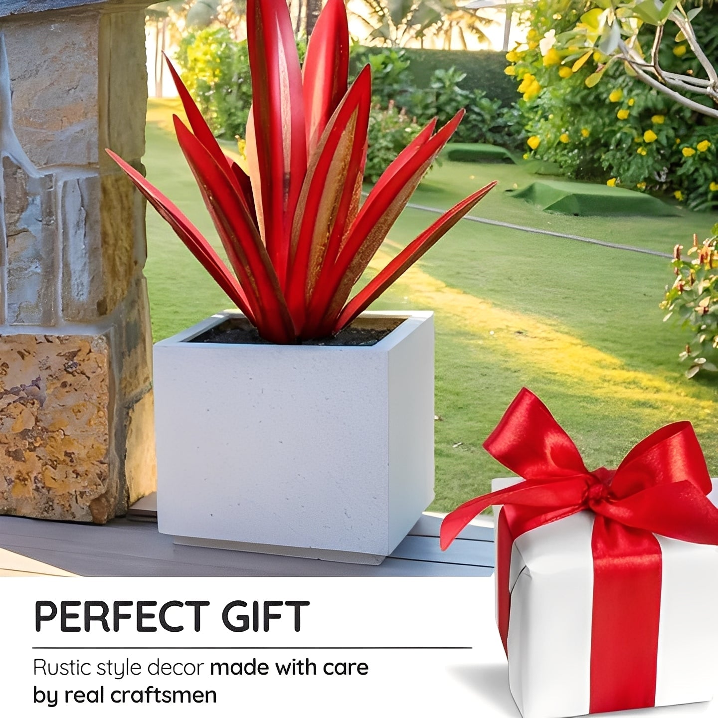Rustic Metal Succulent Garden Decoration for Home
