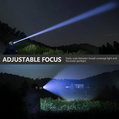 Bright Adjustable LED Torch with Rechargeable Battery