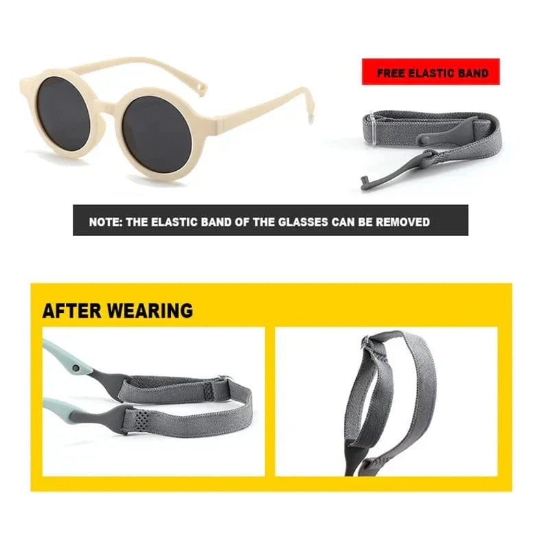 Toddler Sunglasses with UV400 Protection – Flexible Lightweight Frame for Kids Ages 0-3 Years