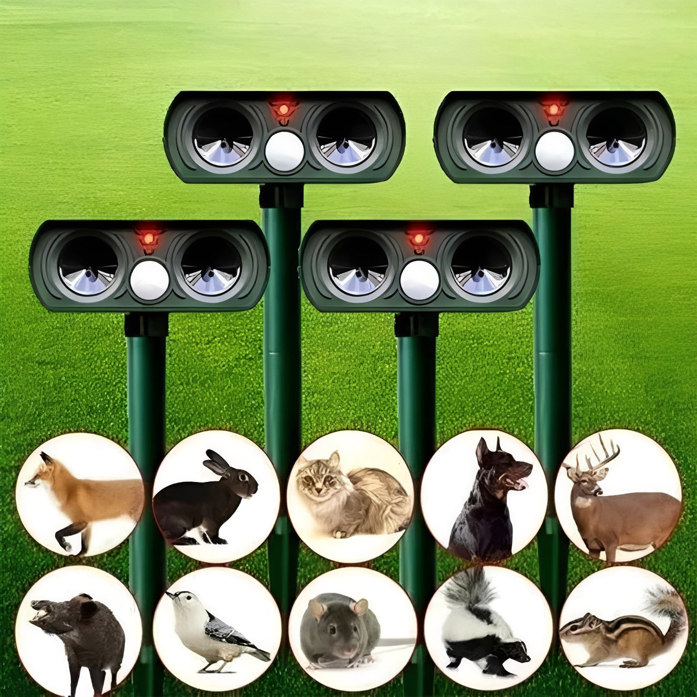 Outdoor Motion Activated Pest Repeller with Solar Power