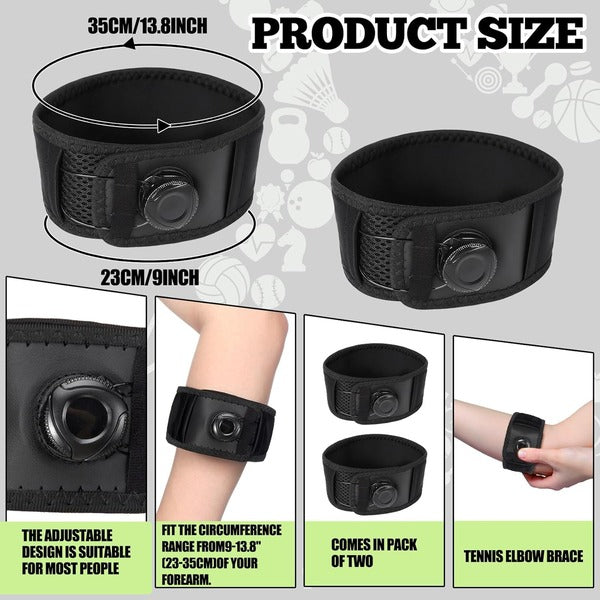 Flexible Elbow Compression Wrap with Adjustable Tightening Strap