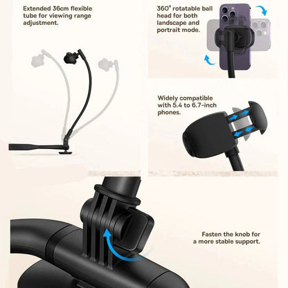 Adjustable Phone Stand with Rotating Head for Table and Nightstand