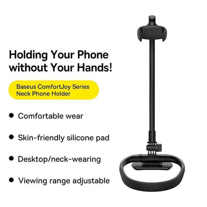 Adjustable Phone Stand with Rotating Head for Table and Nightstand