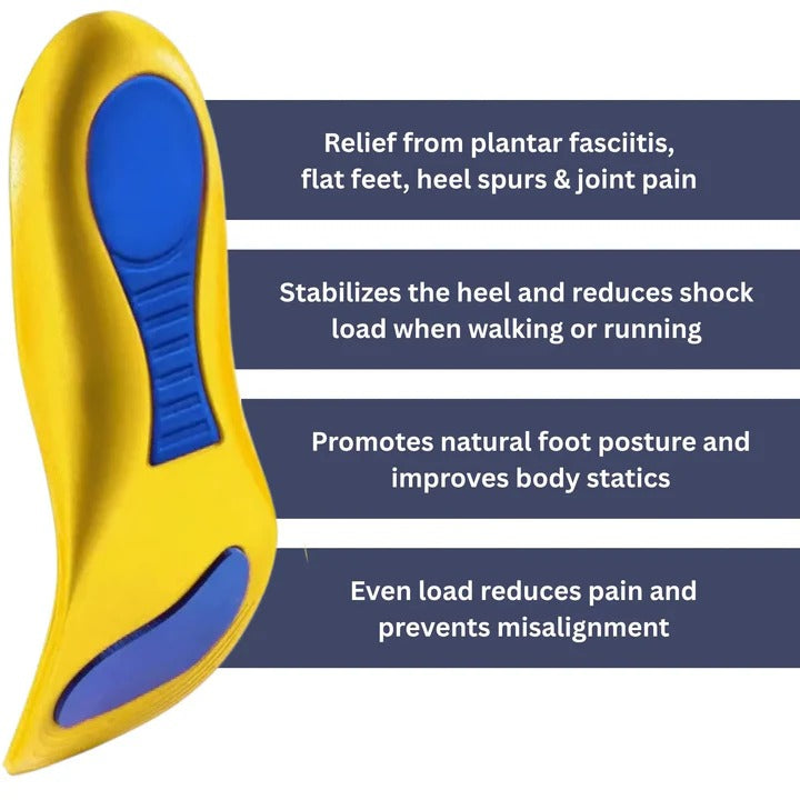 Comfortable Arch Support Shoe Insoles with Cushioning