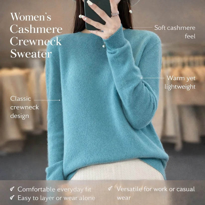 Soft Crew Neck Women's Cashmere Sweater